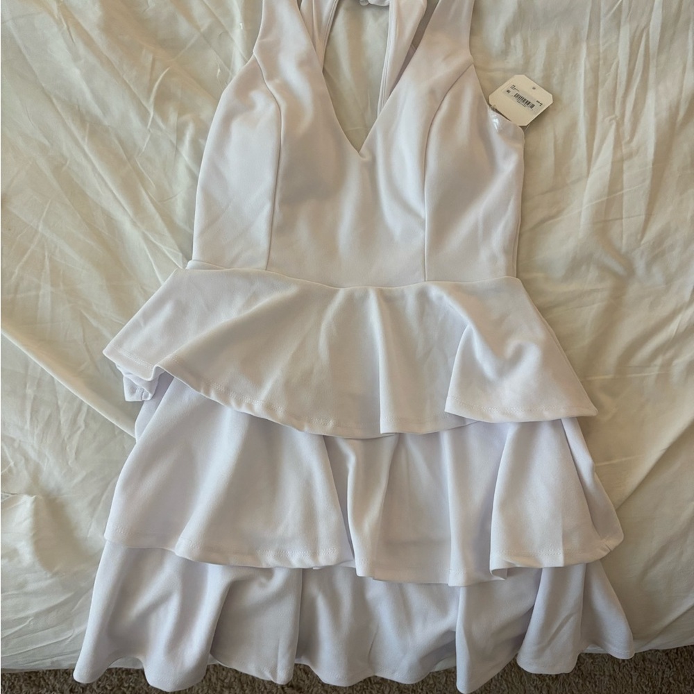 Altar’d State White Sleeveless Halter Dress